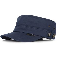 FORBUSITE Trendy men Cadet Cap Cotton  navy Hip Hop Style Outdoor Hat, Breathable Flat Cap For Summer, Summer Breathable Flat Cap, Blue Adjustable Flat Cap Snapback Hat, Adjustable Blue Flat Cap Snapback Hat, Blue One Size Flat Cap Baseball Cap, Navy Casual Flat Cap, Casual Navy Flat Cap, Breathable Trucker Hat With Visor