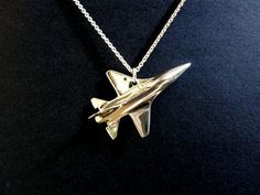 Airplane F16 pendant jewelry airpane jewelry by jewelsculpts Aviation Jewelry, F 16 Falcon, Pinterest Ideas, To Infinity And Beyond, Baby Sister, Christmas Wishlist, Pendant Jewelry, Silver 925, Charm Necklace