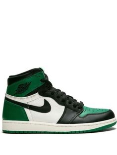 Shop green Jordan Air Jordan 1 Retro High OG pine green with Express Delivery - Farfetch Jordans Air, Green Jordans, Balenciaga Speed Trainer, Rare Sneakers, Buy Jordans, Shoes Sneakers Jordans, Jordan Retro 1, Lucky Green, Retro 1