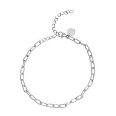 "Accessorize your look with this beautifulÂ disc charm bracelet. Accessorize your look with this beautifulÂ disc charm bracelet. Metal: sterling silver Length: 7.25 in. Plating: rhodium, 14k gold Finish: polished Packaging: dust bag Additional details: nickel free Size: 7.25"". Color: Multicolor. Gender: female. Age Group: adult." Classic Everyday Silver Chain Charm Bracelet, Everyday Metal Charm Bracelet, Classic Nickel-free Chain Bracelet, Modern Chain Charm Bracelet, Modern Round Chain Charm Bracelet, Modern Round Charm Bracelet With Chain, Everyday Stainless Steel Bracelets With Charms, Stainless Steel Charm Bracelet With Lobster Clasp, Classic Metal Charm Bracelet