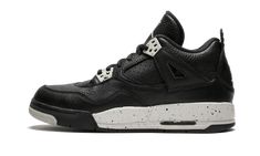 First released in 1999 as one of the first Retro+ colorways ever, the “Oreo” Air Jordan 4 made a triumphant return in 2015 to the delight of all those seeking out a pair of the original release. Part of the new “Remastered” Air Jordan Retro series, the shoe features a premium leather upper with the signature “cookies and cream” grey speckled detailing. This listing is for Grade School sizing only. | Air Jordan 4 Retro BG Black Oreo Shoes, Authentic Jordans, Jordan 4 Retro, Air Jordan 4, Stadium Goods, Air Jordan 4 Retro, Kids Jordans, Retro Sneakers, Latest Sneakers