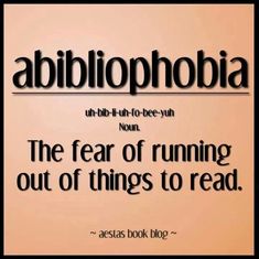 an advertisement with the words abibiophobia written in black and white on it