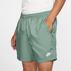 Style Name: Nike Men’s Sportswear Woven Shorts Print: Light Green Features: Soft & Smooth Performance Twill Fabric, Mesh Lining Adds Breathable Comfort, Side Pockets & Back Pocket, Mid Thigh Length, Standard Relaxed Fit Closure: Drawstring Fabric: Polyester Size & Condition: Size Xl, In Excellent New With Tags Condition No Flaws. //Approx Measurements// Waist (Flat, Unstretched): 18” Inseam: 5.5” Rise: 13.5” Nike Athletic Shorts With Moisture-wicking Relaxed Fit, Nike Relaxed Fit Athletic Shorts With Moisture-wicking, Nike Relaxed Fit Moisture-wicking Athletic Shorts, Nike Athletic Shorts With Side Pockets, Nike Athletic Shorts With Side Pockets For Sports, Nike Solid Athletic Shorts For Sports, Nike Gym Athletic Shorts With Pockets, Nike Athletic Shorts With Pockets For Gym, Nike Activewear With Pockets For Training