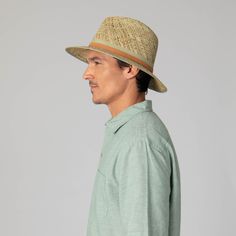 This stylish Men's Seagrass Stingy Brim Fedora is made of 100% natural seagrass and features a 2.75" brim size and 59cm circumference. Crafted with brim binding and layered grosgrain bands, this classic fedora is perfect for finishing any look. Features: Color: NaturalMaterials: 100% SeagrassBrim Size: 2.75" BrimSize: 59cm Casual Woven Straw Hat With Short Brim, Casual Fedora With Flat Crown, Casual Woven Straw Fedora, Casual Straw Woven Fedora, Casual Woven Straw Hat With Curved Brim, Casual Fedora With Flat Crown For Spring, Casual Woven Brimmed Panama Hat, Woven Paper Straw Fedora With Flat Brim, Casual Panama Hat With Flat Crown For Spring