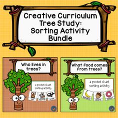 the tree study activity bundle for students to use with their own writing and crafting materials