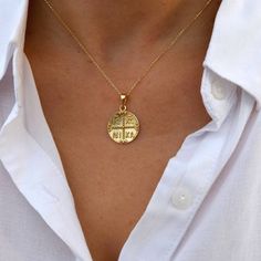 Solid Gold Constantinato floating coin necklace. An elegant Christian Greek Constantinato pendant. Orthodox jewelry. Find similar christian necklaces here: https://www.etsy.com/listing/838662162/solid-gold-christian-necklace-greek?click_key=101aca969781747b081d07290a05245f90325d4d%3A838662162&click_sum=8c117190&ga_search_query=christian&ref=shop_items_search_2&pro=1&frs=1 https://www.etsy.com/listing/933476394/solid-white-gold-christian-necklace-14k?click_key=9ae7f571ab7c5d55b9f4453e2f7acf6a6973 Anniversary Round Medallion Necklace With Coin Pendant, Anniversary Medallion Necklace With Coin Pendant, Tarnish Resistant Byzantine Round Jewelry, Tarnish Resistant Byzantine Jewelry, Byzantine Style Yellow Gold Necklace With Coin Pendant, Elegant 14k Stamped Coin Necklace, Byzantine Style Medallion Jewelry Gift, Engraved Byzantine Jewelry For Anniversary, Byzantine Style Round Pendant Necklace For Gift