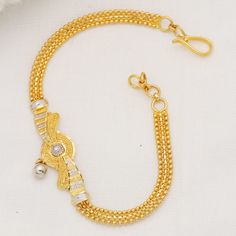 Please click -- Learn more about this item -- below for a full description 22k gold chain bracelet chain handmade jewelry made in India 22k yellow gold chain bracelet handmade jewelry for women Pretty gift for women, Indian gold 22kt jewelry Christmas Present  length is 6.75 Inch approx.  width is 4/1.7 millimeter approx.   weight is 7.69 grams approx. please message me if you have any query. Festive 22k Gold Round Bracelet, Elegant Gold Plated Bracelets For Puja, Yellow Gold Round Bracelet For Puja, Yellow Gold Bracelet For Puja, Elegant Gold-plated Bracelets For Puja, Elegant Gold Plated Bracelet For Puja, Yellow Gold Bracelets For Puja And Festive Occasions, Yellow Gold Festive Bracelets For Puja, Elegant Gold Bracelet For Puja