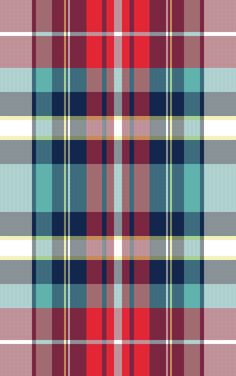 a plaid pattern in red, blue and green