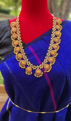 Add charm and charisma to your beautiful personality with these beautifully designed and handcrafted Brass necklaces. The antique finish gives this Necklace a very eye-catching look. A choker is also designed beautifully and compliments the Necklace very well. Wear it with any of your party or casual outfits and grab compliments all the way!