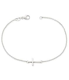 James Avery Petite Latin Cross Link Bracelet #Dillards Dainty Sterling Silver Cross Bracelet, Minimalist Sterling Silver Cross Bracelet, Sterling Silver Jewelry Bracelets, Jewelry Wishlist, Anchor Bracelet, Summer Rose, Dainty Bracelet, James Avery, Birthday Board