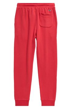 They'll run and play in total comfort when wearing these relaxed joggers cut from a breathable cotton blend and styled with an adjustable drawstring waist. Elastic/drawstring waist Front slant pockets; back patch pocket 76% cotton, 24% polyester Machine wash, tumble dry Imported Casual Cotton Sweats For Playwear, Red Cotton Joggers With Relaxed Fit, Red Cotton Relaxed Fit Joggers, Red Relaxed Fit Cotton Joggers, Red Relaxed Fit Joggers For Loungewear, Red Casual Sweatpants For Loungewear, Red Cotton Joggers For Loungewear, Red Cotton Joggers With Elastic Waistband, Red Cotton Joggers For Jogging