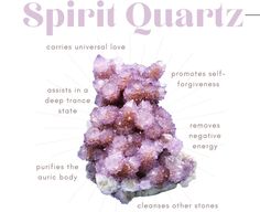 Spirit Quartz Crystal Meaning, Spirit Quartz Meaning, Energy Stones Crystal Healing, Stones Meanings, Crystals And Meanings, Best Healing Crystals, Quartz Meaning, High Vibrational Energy, Crystal Healing Chart