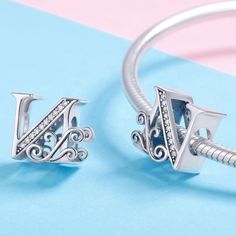 Letter N Initial Alphabet Charm Sterling Silver | Loulu Charms Cherish Your Loved Ones, Silver Jews, N Initial, N Letter, The Letter N, Alphabet Charm, Fancy Letters, Letter N, Letter Charm