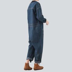 Introducing our dark wash. baggy denim overalls from the 2023 Autumn Collection ââ‚?the perfect mix of street style and sophistication!Why You Need It In Your WardrobeThese overalls are designed to embody the spirit of rebellion. being the ultimate balance between contemporary fashion and nostalgic street style. Crafted with a distinctive distressed pattern and baggy fit. they'll bring an edgy and effortless look to your wardrobe.Distinctive Features: Street Style: Inspired by the iconic street Dark Wash Utility Denim Jumpsuit, Utility Style Dark Wash Denim Jumpsuit, Oversized Utility Denim Jeans, Baggy Denim Blue Jeans Overall, Utility Style Washed Denim Jumpsuit With Relaxed Fit, Denim Blue Relaxed Fit Utility Jumpsuit, Utility Denim Blue Relaxed Fit Jumpsuit, Fall Utility Denim Jumpsuit With Straight Leg, Casual Dark Wash Overalls For Streetwear