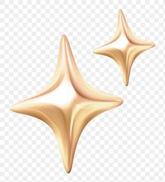 two shiny gold stars on a transparent background, hd png downloads and psd files