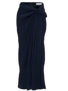 navy blue draped design high-waisted knot detailing ruched detailing rear zip fastening ankle-length Blue African Print, Maxi Skirt Blue, Scorpio Rising, Blue Drapes, African Print Skirt, Knit Maxi Skirt, Wardrobe Pieces, Draped Skirt, Hodge Podge