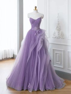 Prom Dress Green, Prom Dress Lace, Purple Evening Dress, Velvet Prom Dress, Tulle Sleeves, Long Evening Dress, Sweetheart Prom Dress, A Line Prom Dresses, Fairytale Dress