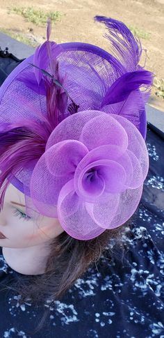 Mini Hat Feather Hair Clip Sinamay Hat For Wedding Cocktail Party. This listing is for one purple fascinator hat.It does have 1 alligator clip inside. There are other colors you can find at my store. 100% Brand New & High Quality. Specifications: Color: purple Size: One Size Package Included: 1 pc Women Chic Fascinator Hat Notes:This item is handmade,so each item is unique and may be sightly differ from one another. Materiel : feather/sinamay fabric/nylon. Difference in color may be caused b Purple Feather Headpieces For Spring, Purple Feather Mini Hat For Wedding, Purple Feather Fascinator For Wedding, Purple Feathered Mini Hat For Wedding, Purple Feathered Wedding Fascinator, Purple Feather Wedding Fascinator, Purple Feathered Headpieces, Purple Hat For Church, Purple Headband For Kentucky Derby