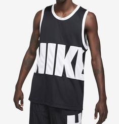 Nike Mens Basketball Tank Item Details Nike Dri-FIT Basketball Tank Mens Sizes: Small, Medium, Large or XL Color: Black with White Material: Polyester Scoop neckline Sleeveless Dri-FIT moisture-wicking, lightweight fabric 100% Authentic. Brand New with Tags Featured Items Check Out our other Nike items in the Real Deal Addict Brand Name Outlet  Trusted Seller - Buy with Confidence At Real Deal Addict Brand Name Outlet, all of our merchandise is 100% Authentic.  If you have a question or a concer Functional Black Tank Top For Sports Season, Black Functional Tank Top, Black Athletic Fit Moisture-wicking Tank Top, Black Sporty Moisture-wicking Tank Top, Sporty Black Moisture-wicking Tank Top, Black Breathable Sportswear Tank Top, Breathable Black Sportswear Tank Top, Athletic Fit Black Breathable Tank Top, Black Moisture-wicking Athletic Fit Tank Top