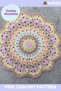 a crocheted doily is shown with the words free crochet pattern