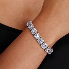 18K White Gold Tennis Bracelet Gold Tennis Bracelet, Timeless Accessories, Modern Aesthetics, Boutique Jewelry, Tennis Bracelet, All About Eyes, High Quality Jewelry, Crystal Bracelets, Shinee