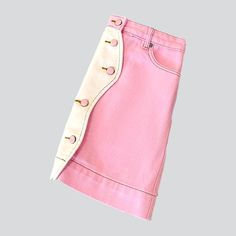 Step into the spotlight with our two-color patched pink denim skirt a must-have from our 2023 Summer Collection! This mid-waistline micro skirt with its Y2K-inspired design, painted prints, and polished finish is a timeless tribute to the millennium's iconic vogue sense.Why You'll Fall In LoveThis denim skirt is crafted with meticulous attention to detail. Its baggy shape promises unmatched comfort while the painted prints and sanded finish add a touch of artful allure. Bathed in a rich and radi Trendy Patchwork Denim Skirt For Spring, Trendy Patchwork Summer Skirt, Trendy Summer Patchwork Skirt, Trendy Patchwork Skirt For Summer, High Waist Pink Mini Skirt With Pockets, Spring Pink Mini Skirt With Pockets, Pink Mini Skirt With Pockets For Spring, Trendy Pink Denim Skirt, Pink Denim Mini Skirt For Summer