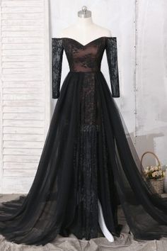 Illusion Lace Long Sleeves Layered Satin Formal Gown - Lunss Sheer Lace Evening Dress For Prom, Prom Evening Dress With Sheer Lace, Prom Evening Dress In Sheer Lace, Long Sleeve Gown With Sheer Bodice For Prom, Sheer Lace Prom Gown, Long Sleeve Prom Gown With Sheer Bodice, Long Sleeve Tulle Evening Dress With Sheer Sleeves, Prom Evening Dress With Lace Sleeves, Lace Sleeve Evening Dress For Prom