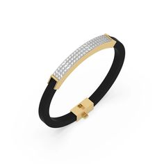 This three-row diamond bracelet features a stylish design adorned with 69 round-cut diamonds. These diamonds are set in a shared prong setting, with a total carat weight of around 1.77. The bracelet is accentuated by a premium rubber band, available in black, brown, or blue, adding a modern flair to this accessory. ✦ 𝐒𝐭𝐨𝐧𝐞 𝐃𝐞𝐭𝐚𝐢𝐥𝐬✧ Shape: Round✧ Stone Size: 1.77 CT✧ No of Diamonds: 69✧ Stone Type: Lab Grown Diamond ✧ Diamond Clarity: VS1+✧ Diamond Color: E-F ✦ 𝐁𝐫𝐚𝐜𝐞𝐥𝐞𝐭 𝐃𝐞𝐭 Vs1 Diamond, Rubber Bracelets, Halo Earrings, Mens Gold Bracelets, Halo Earrings Studs, Vs Diamond, Gold Bracelets, Diamond Charm, 3rd Party