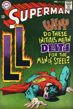 Superman #204 (1968). Cover art: The incredible Neal Adams! #NealAdams #NealAdamsArt #Superman #Batman #DCComics #DetectiveComics #WorldsFinest #23CentComic #Sci-Fi #Batcavedweller #TheDarkKnight #VintageComic #SilverAge #SilverAgeComic #GoldenAge #GoldenAgeComic #BronzeAge #BronzeAgeComic #15CentComic First Superman, Pulp Fiction Book, Arte Dc Comics, Comics Artist