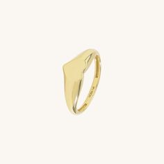 Women's Heart Shaped Signet Ring in 14K Yellow Gold Classic 14k Gold Heart-shaped Ring, Elegant Heart-shaped Signet Ring For Formal Occasions, Classic Heart Ring With Polished Finish, Classic 14k Gold Heart Engraved Ring, Heart-shaped Yellow Gold Rings For Formal Occasions, Classic Yellow Gold Heart Ring With Polished Finish, Modern Heart Cut Rings For Gifts, Classic Heart-shaped Engraved Promise Ring, Elegant Engraved Heart-shaped Ring