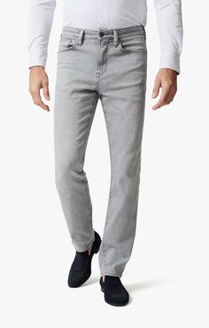 A grey jean is an effortless way to dress up your denim closet. This pair has a lighter hue and heavy washing and whiskering for a contemporary edge. Our Charisma fit has a relaxed straight leg and comfort rise, featuring a 5-pocket style.- - - 11.5" front rise 16.5" back rise 17.5" knee 16" leg opening Model is 6' and is wearing size W32/L32. Fabric: 57% Cotton, 16% Recycled Polyester, 14% Recycled Cotton, 11% Lyocell, 2% Elastane 10.75 oz Denim Made in Turkey Item: H001118-86048 Dark Comfort, Relaxed Straight Leg Jeans, Tapered Chinos, Blazer Fashion, Chino Shorts, T-shirt Polos, Sweater Fashion, Chinos Pants, Recycled Cotton