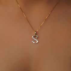 This is an exquisite initial diamond charm pendant set in 14K Solid Gold. An elegant design, perfect for regular wear featuring close set sparkling diamonds. ITEM DETAILS: ✓ Letter : S ✓ Gold Kt: Solid 14K Yellow Gold ✓ 14 K Gold Weight : 1.14 grams ✓ Diamond Shape/ Cut: Round Brilliant ✓ Diamond weight: 0.08 carats ✓ Diamond No.: 8 Natural Diamonds ✓ Diamond Color: I-J ✓ Diamond Clarity: SI ✓ Gross Weight: 1.16 grams >>The Gold purity is guaranteed and it comes with authentic 14K gold hallmark. White Diamond Initial Pendant Necklace For Anniversary, Anniversary Jewelry Initial Pendant With Single Diamond, Anniversary Jewelry Single Diamond Initial Pendant, Brilliant Cut Initial Pendant Jewelry For Anniversary, Diamond Necklace With Initial Pendant For Anniversary, Diamond Necklace With Single Diamond Initial Pendant For Anniversary, Initial Pendant Necklace With Diamond Accents For Anniversary, Anniversary Initial Pendant Necklace With Diamond Accents, Anniversary Pendant Necklace With Diamond Accents