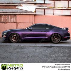 kpmf matte purple black iridescent Wrap Colors For Cars, Two Tone Hair Color Ideas, Two Tone Hair Color, Purple Cars, Car Lettering, Architectural Signage, Matte Purple, Purple Car, Chrome Cars