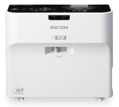 the ricoh projector is white and black