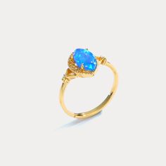 This exquisite Blue Opal Ring, gracefully ensconced in silver, is a true testament to impeccable quality and craftsmanship. Its eye-catching design radiates luxury, providing an alluring touch of opulence to any ensemble. DETAILS Plating: 10K Gold Materials: 10K Gold on   Silver, Simulated Opal Size: Adjustable Silver Weight: 4.08g Stone Size: 0.20''*0.39''(5.0mm*10.0mm) Diamond Star Necklace, Star And Moon Necklace, Blue Opal Ring, Diamond Evil Eye, Lucky Bracelet, Evil Eye Earrings, Eye Earrings, Opal Ring, Engagement Jewelry