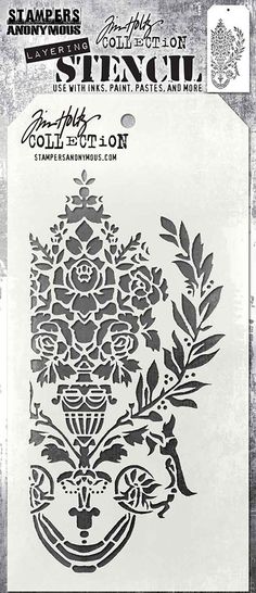 the stamper's stencil collection is designed to look like flowers and leaves