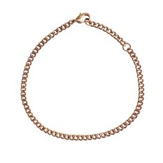 A cuban chain bracelet in a super wearable, petite size. A modern silhouette that's superb for layering alongside your favorite chains. Length: adjustable between 6.5" - 7.5". Our materials make for an amazing, high quality, seamless, jewelry piece with longevity. Our bracelets are plated with 18k gold, 18k rose gold, or rhodium and finished with a protective coating. A little secret we'll keep between us: it looks way more than it costs. Trendy Link Bracelet With Curb Chain, Trendy Curb Chain Link Bracelet, Adjustable Cuban Link Jewelry For Everyday, Trendy Cuban Link Chain Bracelet, Trendy Metal Chain Bracelet With Curb Chain, Trendy Metal Curb Chain Bracelet, Modern Curb Chain Link Bracelet, Trendy Rose Gold Chain Bracelets, Trendy Everyday Curb Chain Bracelets