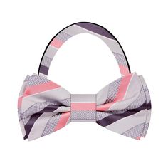 Pre Tied Grey Elegant Pink Summer Ties, Elegant Summer Ribbon Bow Tie, Elegant Summer Bow Tie With Ribbon, Elegant Standard Tie Bow For Summer, Elegant Pre-tied Bow Tie For Summer, Elegant Adjustable Bow Tie For Spring, Elegant Pink Bow For Black Tie Events, Elegant Multicolor Ties For Spring, Adjustable Elegant Spring Bow Tie