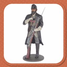 Life Size 6' Confederate Soldier Statue is so well detailed he appears realistic. Beautiful Detailed Hand Crafted Display! Conderated Soldier Statue has Bionocular, Riffle, and appears ready for Battle. Handcrafted from Resin. This soldier has very realistic features and design. Price does include standard shipping to the lower US, however other arrangements can be made. Buy today. Craft Display