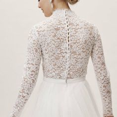 Reposhing This Item I Purchased From @Kchoi7474. Loved It, But Ready To Rotate For Something New. Worn For My Wedding For Less Than 2 Hours Was So Perfect And Stretchy And Soft. Has Been Professionally Dry Cleaned. Questions? Leave A Comment Below! Long Sleeve White Lace Top For Wedding, Wedding Top With Scalloped Lace And Long Sleeves, White Long Sleeve Lace Top For Wedding, Feminine Long Sleeve Tops For Wedding, Lace Top With Long Sleeves For Wedding, Feminine Long Sleeve Lace Top For Wedding, Delicate Lace Long Sleeve Top For Wedding, Fitted Lace Tops For Wedding Night, Elegant Lace Top For Wedding