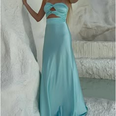 Beachy Bridesmaid Dresses Teal, Turquoise Blue Prom Dress, Hntr The Label Gaia Dress, Light Teal Prom Dresses, Aqua Formal Dress, Hntr The Label Dress, Aquamarine Prom Dress, Teal Dress Prom, Teal Prom Dresses Turquoise