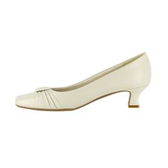 Classy and polished, this Easy Street Waive dress heel is a comfortable way to finish off your professional or dressy outfits. The synthetic upper has a square toe with an overlay wrinkle detail for a modern style. The covered 1 1/2" heel adds just enough height to your silhouette while keeping comfort in mind. Synthetic upper Square toe Slip-on entry Lightly cushioned insole Covered heel height: 1 1/2" Slip On Pumps, Easy Street, Dressy Outfits, Dress And Heels, Modern Style, Kitten Heels, Bones, Heel Height, Slip On