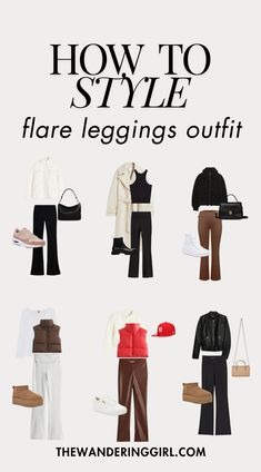 Save this pin for flare leggings outfits, flare leggings outfit summer, flare leggings outfit winter, flare leggings outfit fall, flare leggings outfit spring, flare leggings ootd, black leggings, flare leggings with sandals, flare leggings outfit women summer, flare leggings aesthetics, brown leggings, flare leggings style outfits, how to style flare leggings outfits, what to wear with flare leggings, and more! Tap for the ultimate fashion inspo and slay wearing flare leggings! How To Style Black Flare Leggings, Flare Leggings Outfit Spring, Flare Leggings Outfit Fall, How To Style Flare Leggings, Flare Leggings Outfit Summer, Leggings Outfit Women, Flare Leggings Outfit Winter, Style Flare Leggings, Mesh Leggings Outfit