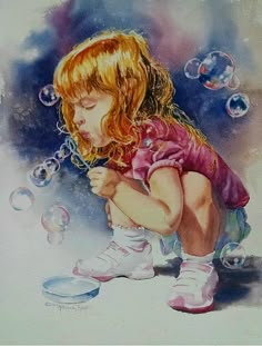 Childhood Art, Let's Make Art, Bubble Painting, Watercolor Projects, Bubble Art, Macro Shots, Blowing Bubbles, A Level Art