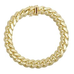 Miami Cuban Link Bracelet 10K Yellow Gold - Solid - bayamjewelry Cuban Link Bracelet, Bracelets Collection, Miami Cuban Link Chain, Miami Cuban Link, Real Gold Jewelry, Miami Cuban, Fine Jewelry Bracelets, Cuban Link Chain, Bracelet Collection