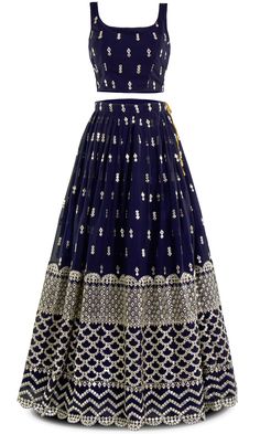 Navy never looked so fly! With mirror work that shines brighter than diamonds, this 3 piece lehenga screams elegance. Get ready to slay, because this lehenga doesn't just turn heads, it stops traffic. Mens Indian Wear, Western Wear Dresses, Beautiful Mirror, Blue Lehenga, Skirt Blouse, Girly Style, Beautiful Mirrors, Cute Crop Tops, Mirror Work