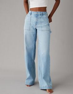 Wide Legs Jeans, Simple Capsule Wardrobe, High Waisted Baggy Jeans, Target Jeans, Oversized Jeans, Wide Jeans, Wide Legs, Wide Leg Denim, Spring 2024