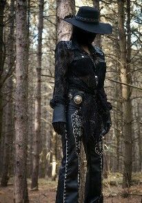 Goth Cowboy Outfit, Gothic Cowboy Aesthetic, Country Goth, Dark Western Aesthetic Clothes, Western Gothic Fashion, Western Goth Coats & Jackets