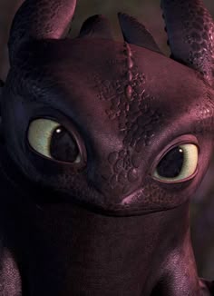 a close up of a cartoon character with big eyes