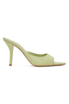 Green Pernille Teisbaek Edition Perni 04 Heeled Sandals by GIABORGHINI on Sale Pernille Teisbaek, Gia Borghini, Beige Heels, Heeled Sandals, Accessories For Women, Heeled Mules, Mule Shoe, Calf Skin, Stiletto Heels